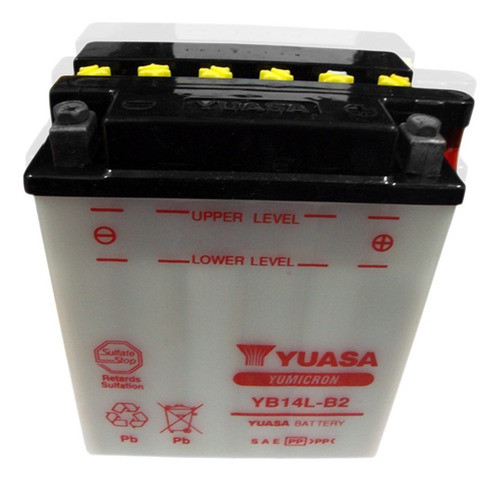 Bateria Yuasa Yb14l-b2 / Yb14lb2 - Obviamente En Fas Motos 0