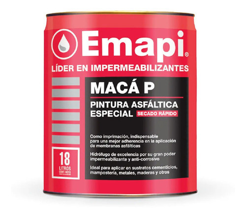 Pintura Asfaltica Emapi Impermeabilizante X 18 Lts 0