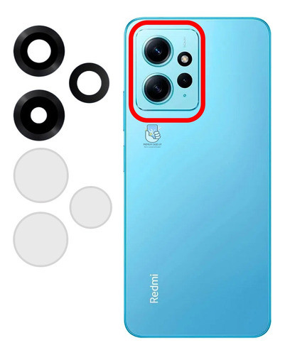 Lens Vidrio Repuesto Cámara P/ Xiaomi Note 12 4g + Protector 0