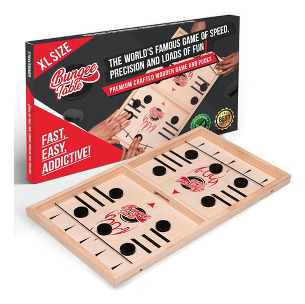 Mesa De Hockey Aéreo Grande Para 2-4 Jugadores, 122 X 76 Cm 0