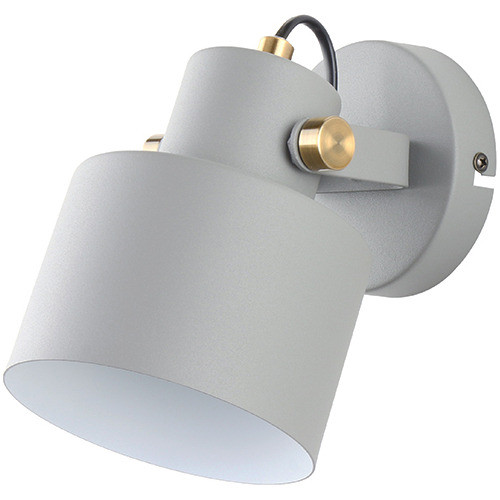 Spot Pared Cilíndrico Gris Base Redonda 1xe27 0