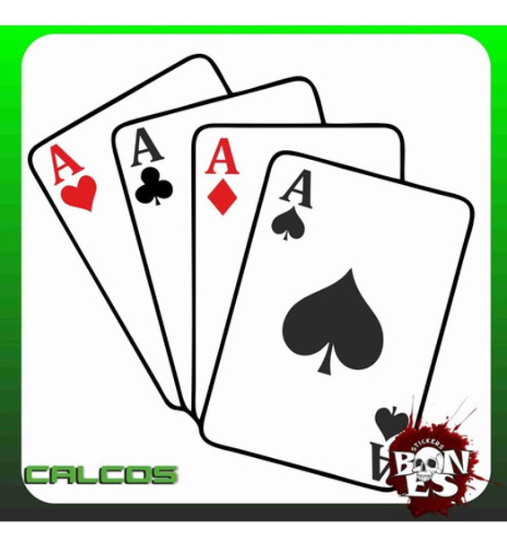 Calco Cartas Poker De Ases  Plotter Vinilo 0