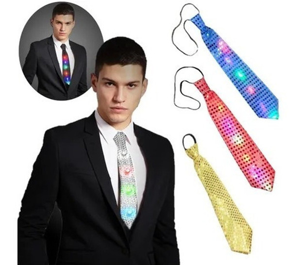 Corbata Led Luminosa Novio Cotillon X12 Unidades 0