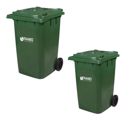 Tacho Contenedor Residuos Cesto 240lts Con Ruedas 0