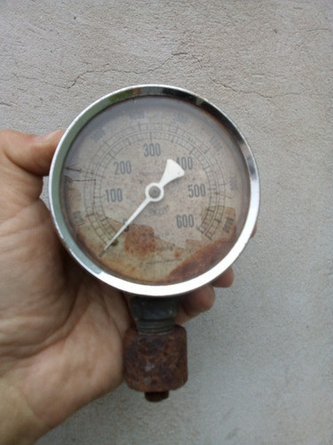 Antiguo Manometro Be Y Ca 10 Diam X 15,8 Alto Total 0