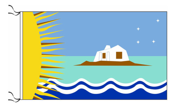 Bandera De Piedra Buena Estampada De Flameo 150x90cm 0