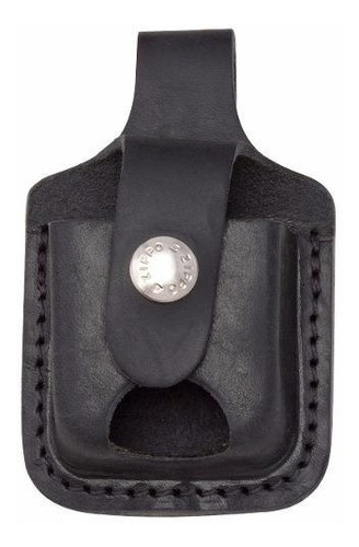 Estuche Zippo De Cuero Negro Modelo Lptbk Original 12ctas 0
