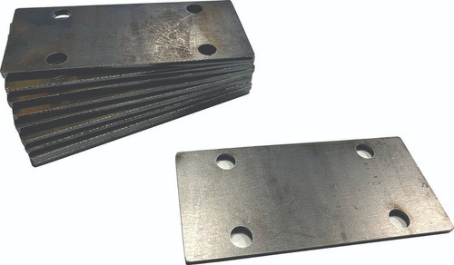 Placa Anclaje Perforada. Pack 10un. 11x5cm. Chapa 3.2mm. 0