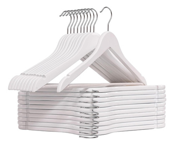 Perchas Madera Sólida Blanca Para Vestido De Novia X 20pzas 0 Perchas Madera Sólida Blanca Para Vestido De Novia X 20pzas 0