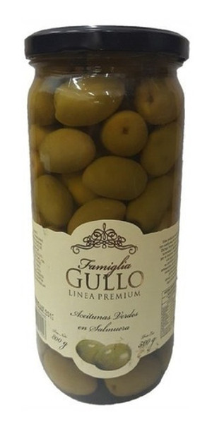 Aceitunas Verde Extra Grandes En Salmuera Gullo Vidrio 330gr 0