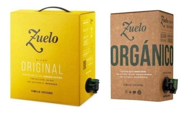Pack X2 Aceite Zuelo Clasico X5lt. + Organico X2lt. Zuccardi 0 Pack X2 Aceite Zuelo Clasico X5lt. + Organico X2lt. Zuccardi 0