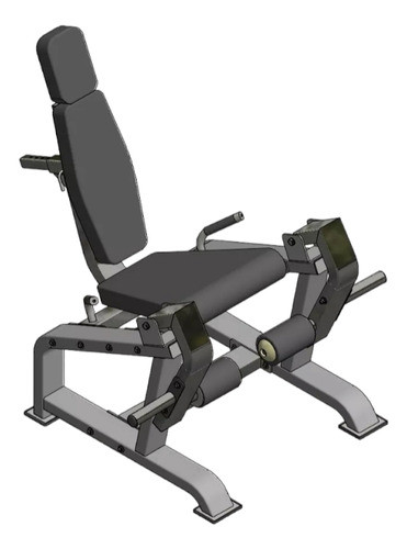 Plano Maquina De Gimnasio. Sillon A Disco Para Cuadriceps. 0