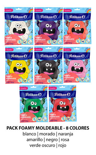 Foamy Moldeable Pelikan X 8 U. - Colores Surtidos 0