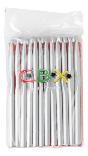 Agujas Crochet De Aluminio - Marca Cbx N° 5 X 12 Unidades 0 Agujas Crochet De Aluminio - Marca Cbx N° 5 X 12 Unidades 0