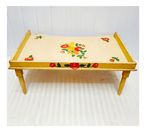 Bandeja Desayunador Plegable Vintage Pintada A Mano 0