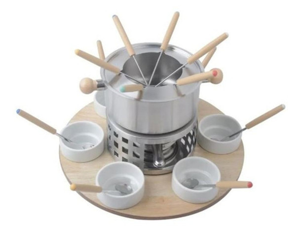 Fondue De Acero Inoxidable -la Plata- 0