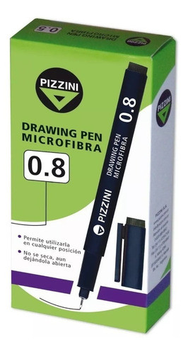 Estilografo Pizzini 0.8 Graduado Drawing Pen Microfibra 0