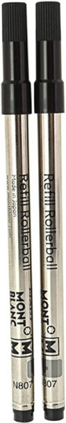 2 Cartuchos Montblanc Rollerball (m) Mystery Black 105158 0