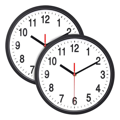 Foraineam - Reloj De Pared Silencioso, Sin Puntas, 10.0 in. 0
