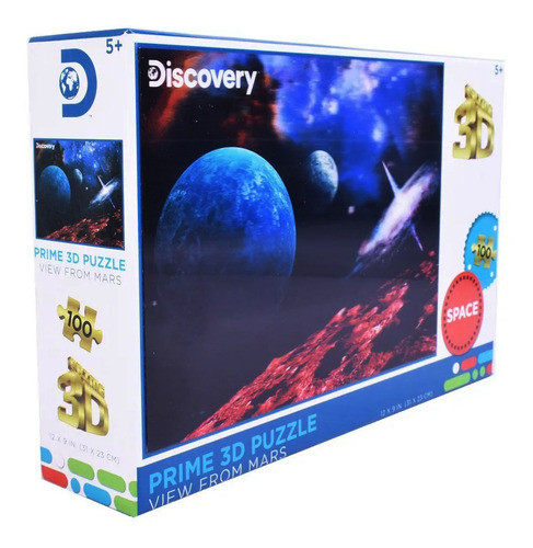 Puzzle Rompecabezas 100 Piezas Prime 3d Vista Desde Marte 0