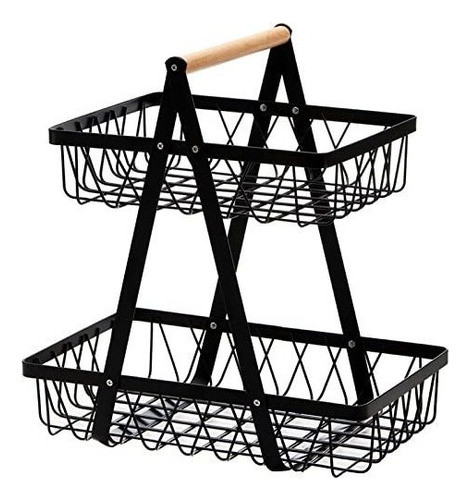 Contenedor Organizador De Granja De Alambre De 2 Niveles 0