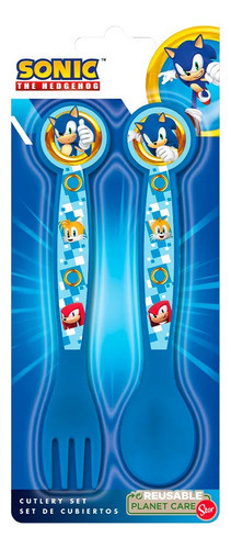 Cubiertos Pack Cuchara Tenedor Infantil Sonic 0