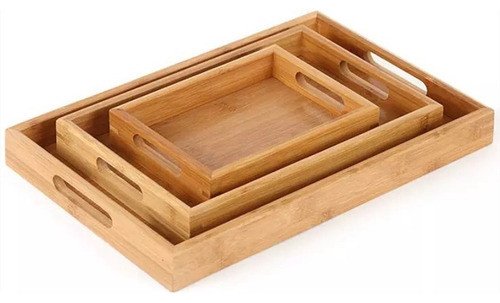 Bandeja Valsen Rectangular S Bamboo Con Asas #1 0