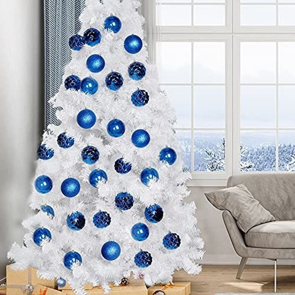 Bolas Para Arbol Navidad -packx 20u. De 8cm./azul 4 Bolas Para Arbol Navidad -packx 20u. De 8cm./azul 4