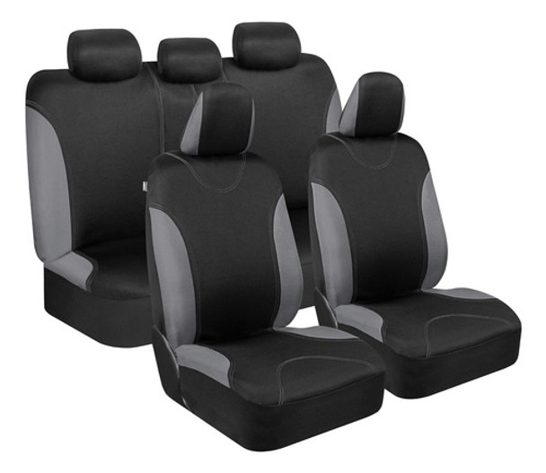 Cubiertas De Asiento De Coche Negro De Corte De Carbón 0