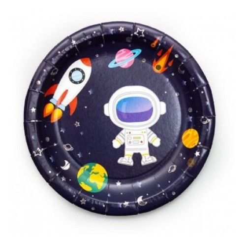 8 Platos Descartables Polipapel Espacio 0