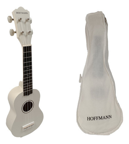 Ukelele Soprano Con Funda Hoffmann Blanco Mate 0