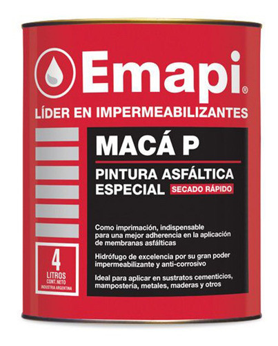 Pintura Asfaltica Emapi Impermeabilizante X 4lts - Prestigio 0
