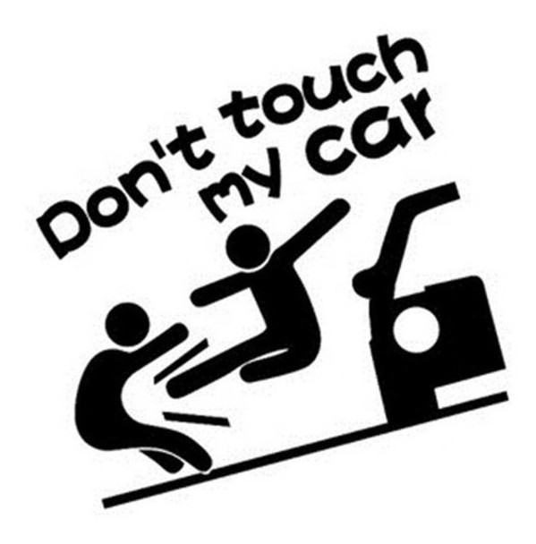 Sticker Calcomanía Adhesivo No Toques Mi Auto 0 Sticker Calcomanía Adhesivo No Toques Mi Auto 0