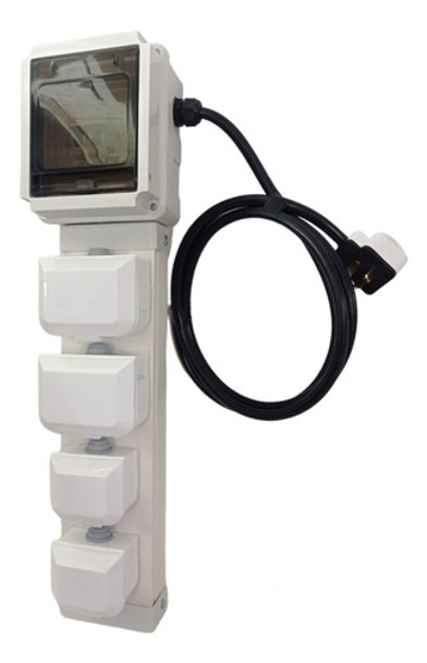 Tablero Eléctrico Obra Exterior 10ax4 20ax2 (2mt 2x6mm) Ip65 0 Tablero Eléctrico Obra Exterior 10ax4 20ax2 (2mt 2x6mm) Ip65 0