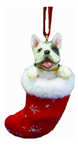 Adorno De Navidad Con Diseno De Perro Toro Frances Con  Sant 0 Adorno De Navidad Con Diseno De Perro Toro Frances Con  Sant 0