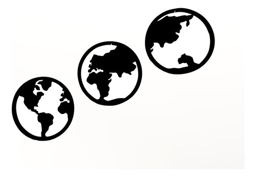 Kit Mapamundi Cuadro Vector Corte Laser Cnc Madera Vinil C33 0