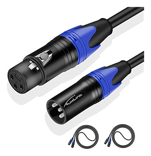 Cables Xlr, Cables De Micrófono Paquete De 2 De 3 Pies, Auxl 0