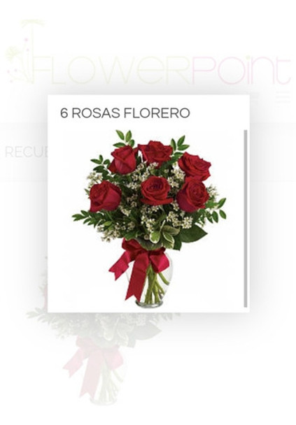Elegancia De 6 Rosas Naturales, Entrega S/c Capital!! 0