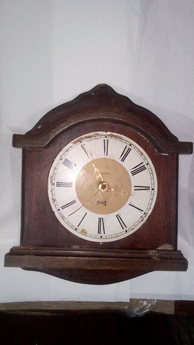 Reloj De Pared Marca Direl Cuarzo De Madera  Ajustar Agujas 0