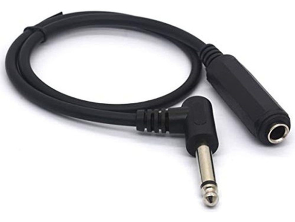 Glhong Cable De Ángulo Recto 6.35 Macho A Hembra, 1/4 Estére 0