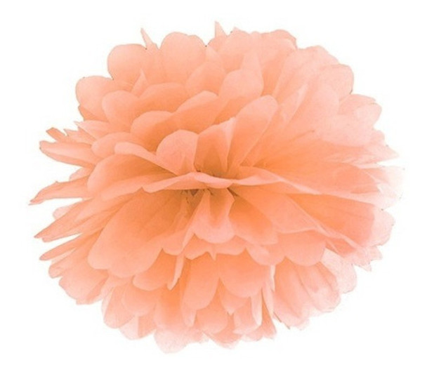 Pompones Papel De Seda Salmón Fiestas Eventos Setx6 15cm 0