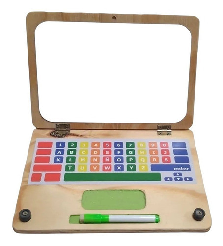 Pizarra Con Marcador Notebook Infantil Madera Dramatización 0