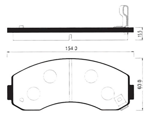 Juego Pastillas De Freno Kia Bongo 0