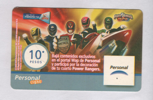 Tarjeta De Personal - Pawer Rangers -  Año 2008 0