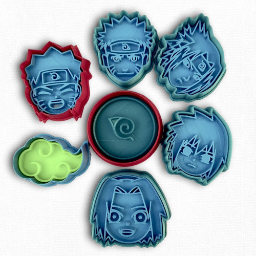 Mini Cortantes Galletas Temática Naruto X7 0