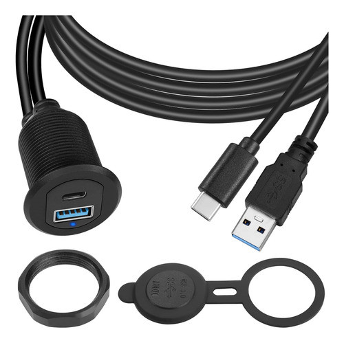 Extension Doble Usb Cable Usb A C Montaje Panel Macho Hembra 0