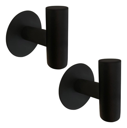 Ganchos Adhesivos Toallas Pack 2. Resistentes. Negros. 0