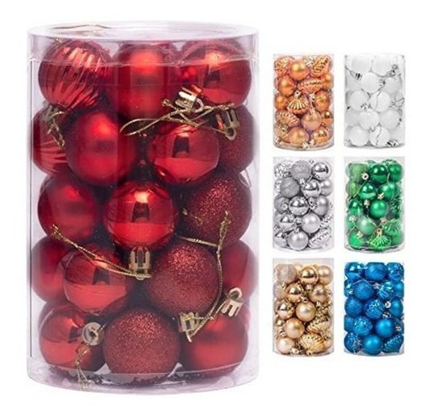 Bolas Para Arbol De Navidad  4cm  X 34u Rojo 0 Bolas Para Arbol De Navidad  4cm  X 34u Rojo 0
