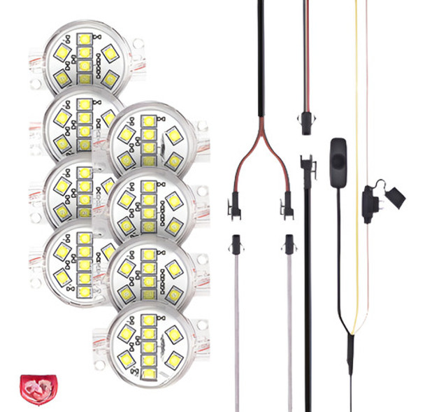 Impermeable Blanco Led Carro Cama Carril Luz Universal Techo 0