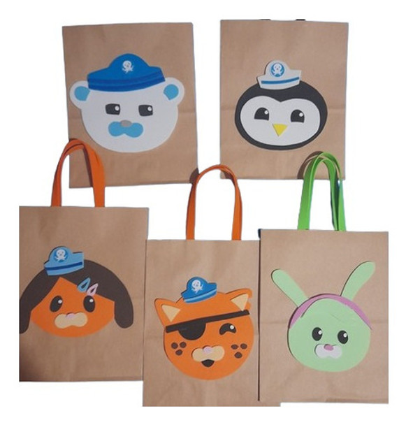 Bolsitas Papel Para Sorpresitas Octonautas Goma Eva X10 0